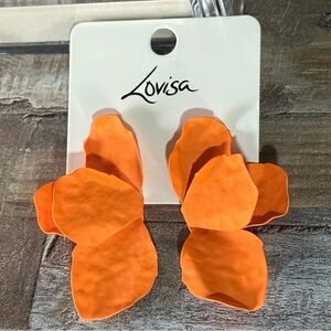 🧡 F R E E Lovisa Orange Floral Statement Earrings With Purchase 🧡